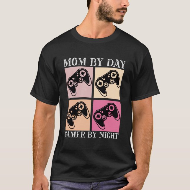 T-shirt Gamer Maman Motherhood Joystick Contrôleur vidéo G (Devant)