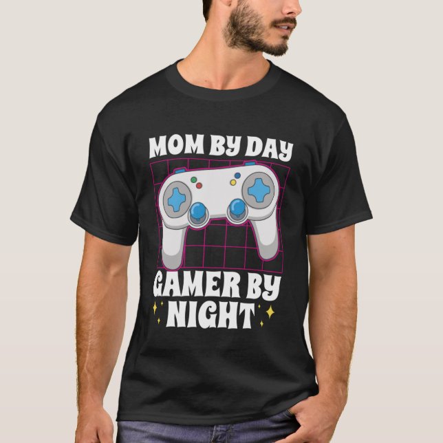 T-shirt Gamer Maman Motherhood Joystick Contrôleur vidéo G (Devant)