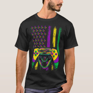 T-shirt Gamer Mardi Gras Beads Shirt