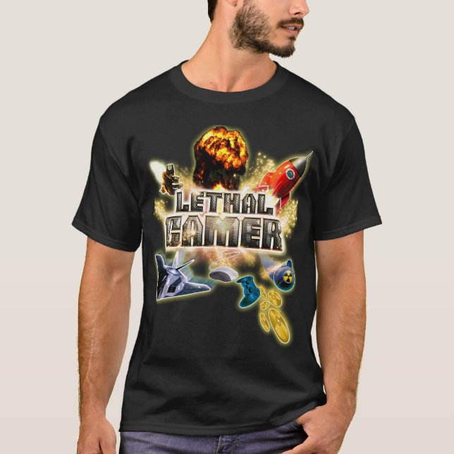 T-shirt Gamer mortel de chemise orientée de jeu (Devant)