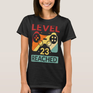 T-shirt Gamer Niveau 23 Atteint 23ème Anniversaire 1