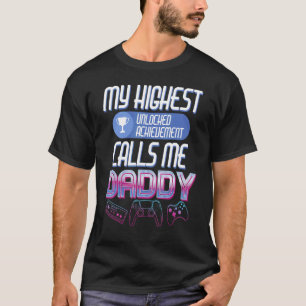 T-shirt Gamer Papa Se Leveler Jusqu'À Papa Bientôt Être Fu