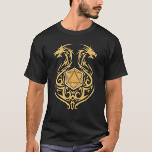 T-shirt Gamer Tabletop D20 Dice Emblem D20 Dragons