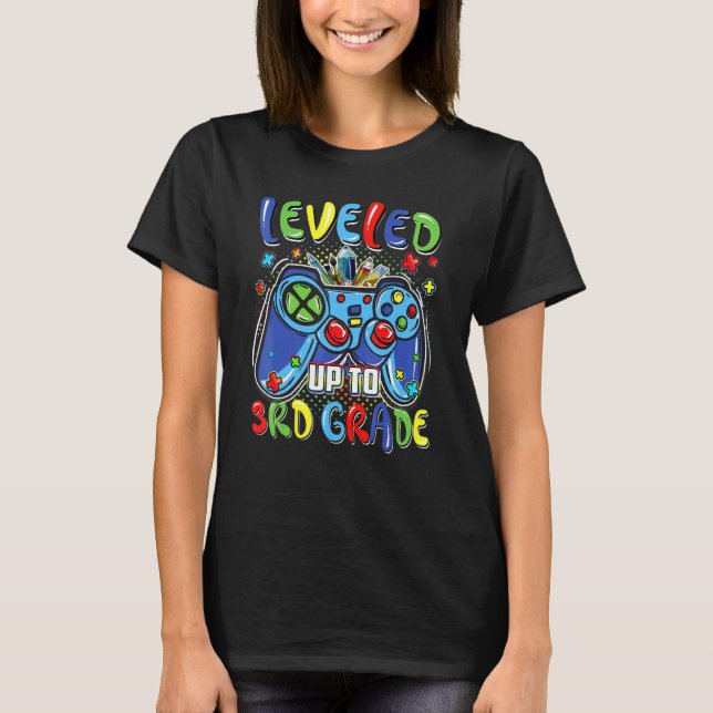 T-shirt Gamer Vidéo De 3E Année Garçons Retour (Devant)