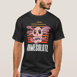 T-shirt Gamesolotl Axolotl Gamer Jouer à des jeux vidéo