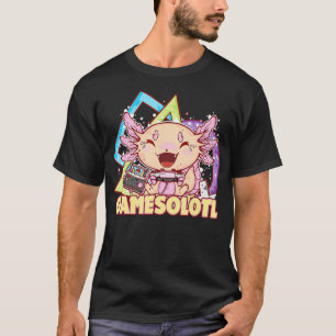 T-shirt Gamesolotl Axolotl Poisson Jouer Jeux Vidéos 2