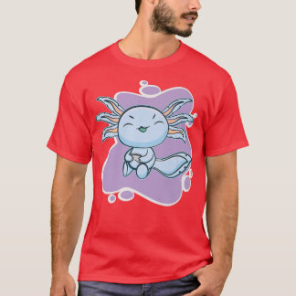 T-shirt Gamesolotl Blue Aolotl Jouer Video Gamer Marcher
