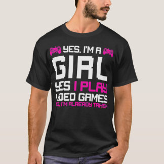 T-shirt GAMING 365 Yes Im A Gamer Girl Video Games