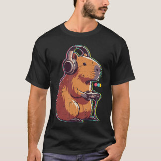T-shirt Gaming Capybara Cool Gamer Capy Rodent Men Boys Yo