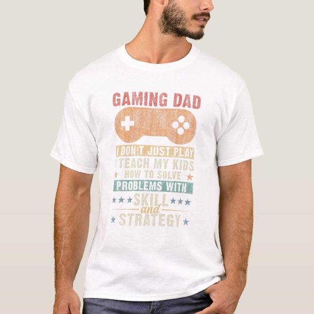 T-shirt Gaming Dad Father Kids Father s (Devant)