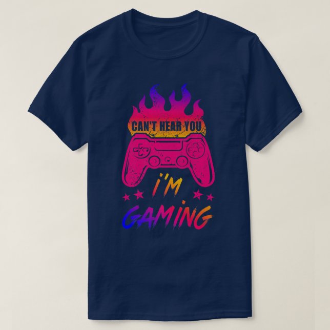 T-shirt Gaming Girl contrôleur de jeu amusant dire vidéo G (Design devant)