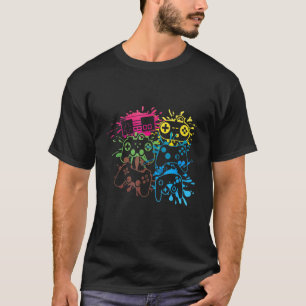 T-shirt Gaming Graphic Video Game Nerd Gamer Console Play 