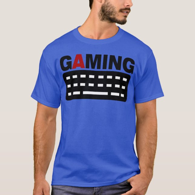 T-shirt gaming keyboard pc gamer boy friend (Devant)