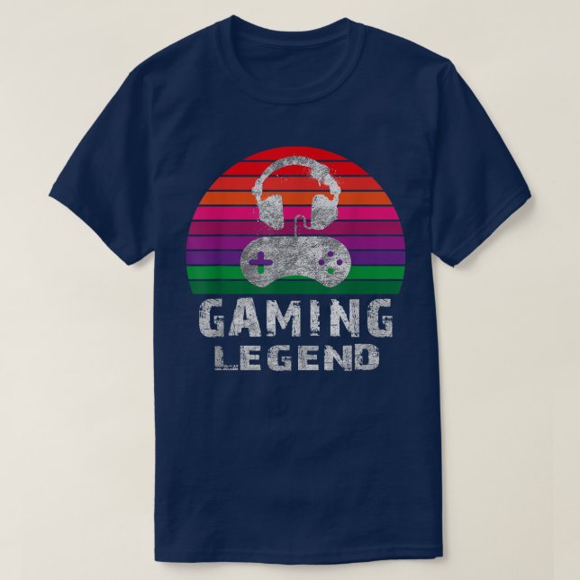 T-shirt Gaming Legend Players Joystick Video Games Fans Vi (Design devant)