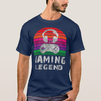 T-shirt Gaming Legend Players Joystick Video Games Fans Vi