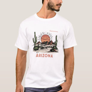 T-shirt Gamme d'art personnalisé Arizona Desert Landscape 