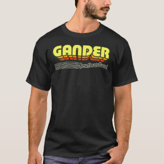 T-shirt Gander, Newfoundland  Retro Stripes Classic T-Shir