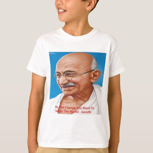 T-shirt Gandhi & Devenez le Changement Citation