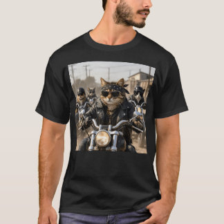 T-shirt Gang de Chat Motard Drôle Memes Hyper Moto