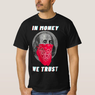 T-shirt Gangsta En Argent Nous Faisons Confiance Dollar Ra