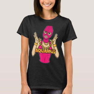 T-shirt Gangsta Girl Aquarius Gangster Masquée Femme Gangs