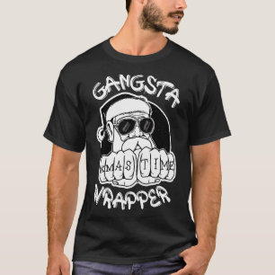 T-shirt Gangsta Wrapper Funny Père Noël Gangster