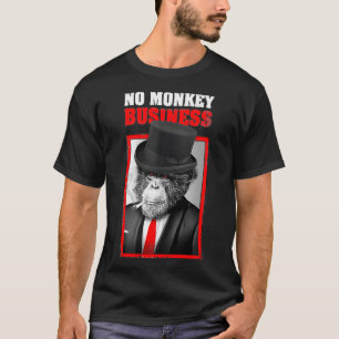 T-shirt Gangster No Monkey Business Money Drôle