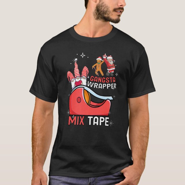 T-shirt Gangster Wrapper Mix Bande de Noël moche Bea Gnome (Devant)