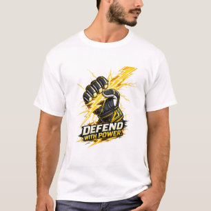 T-shirt Gant de Gardien de But Foudre   Défendre avec Puis
