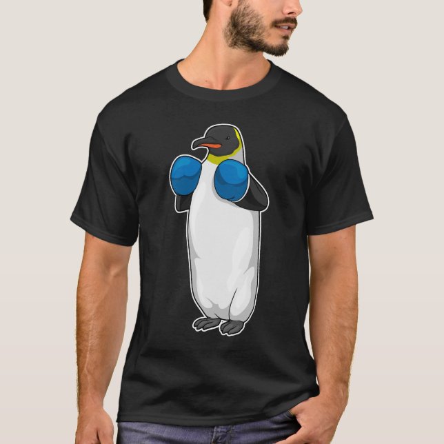 T-shirt Gants de boxe de pingouin (Devant)
