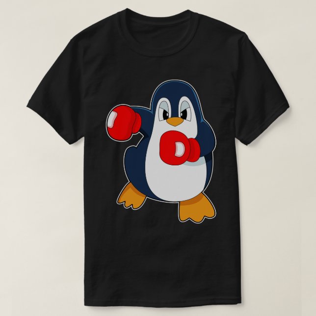 T-shirt Gants de boxe de pingouin 1 (Design devant)