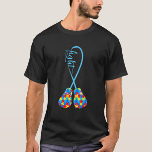 T-shirt Gants De Boxe Puzzle Pièce Lutter En Avril Autisme