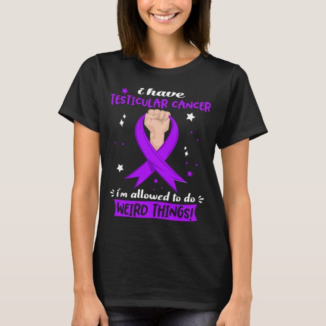 T-shirt Gants de boxe Testiculaire Cancer guerrier (Devant)