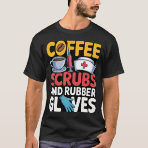 T-shirt Gants de gommage au café en caoutchouc Infirmière 