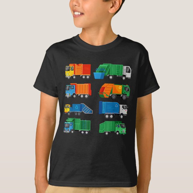 T-shirt Garbage Camion Déchets Costume de séparation Enfan (Devant)