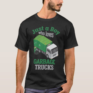 T-shirt Garbage Truck Loving Boy Toddler Cool Recyclage