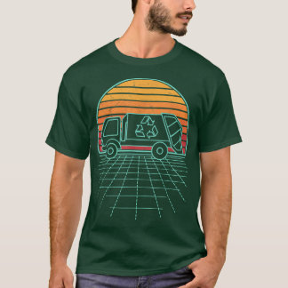 T-shirt Garbage Truck Retro Vintage Waste Recycle Truck Co