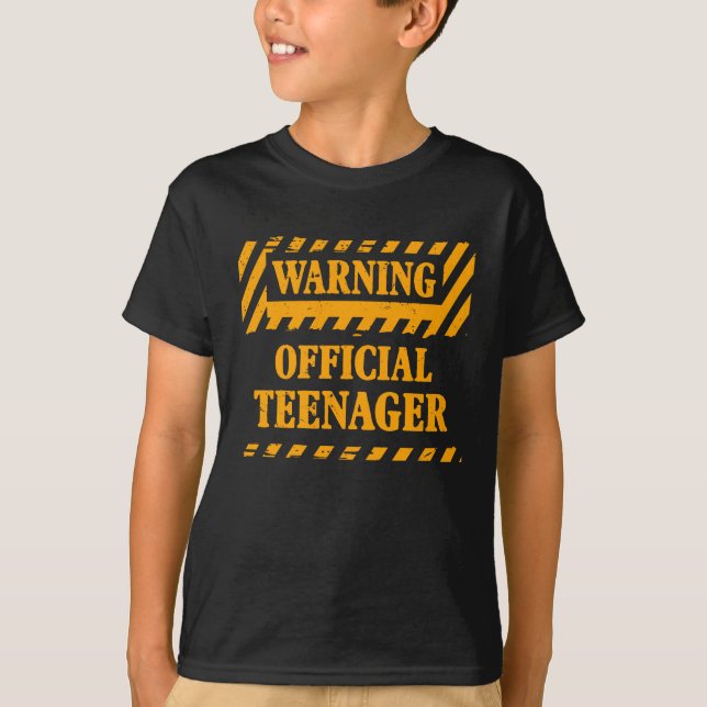 T-shirt Garçon 13e anniversaire Avertissement Adolescent o (Devant)