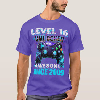 T-shirt Garçon 16 ans niveau 16 joueur jeu vidéo 16 ans