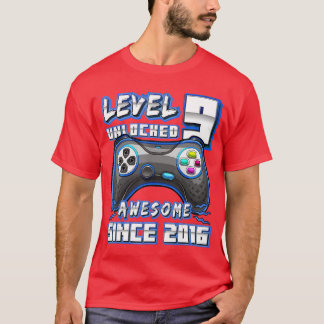 T-shirt Garçon 9 ans Niveau 9 Joueur de jeux vidéo 9 ans V