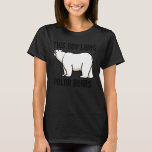 T-shirt Garçon aime les ours polaires Arctique nature anim