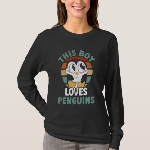 T-shirt Garçon aime Penguins Penguin