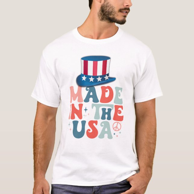 T-shirt garçon américain (Devant)