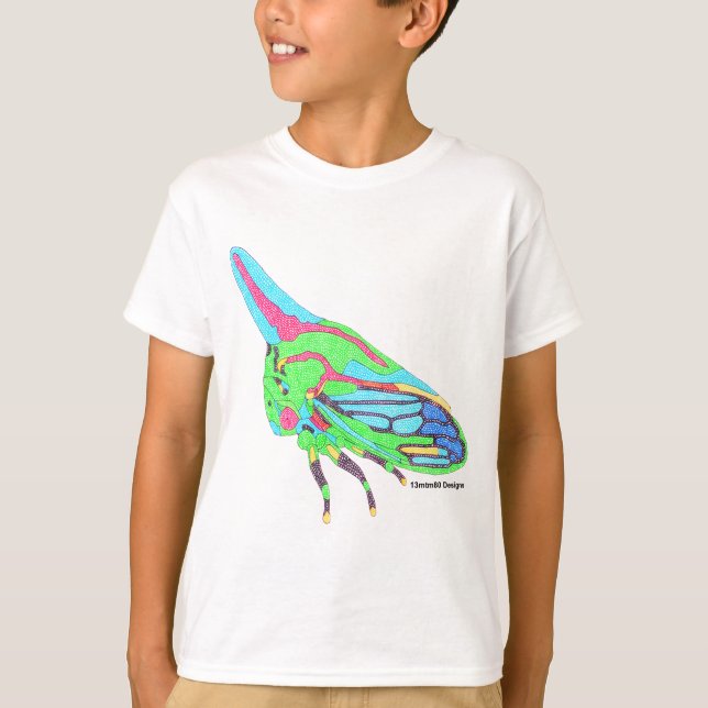 T-Shirt garçon (blanc) - Sauteuse de chêne (Devant)