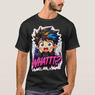 T-shirt Garçon Chibi Anime Surpris "QUOI?!" - Pai Coloré