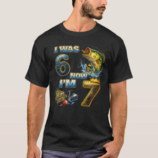 T-shirt Garçon d'anniversaire de pêche J'avais 6 ans Maint