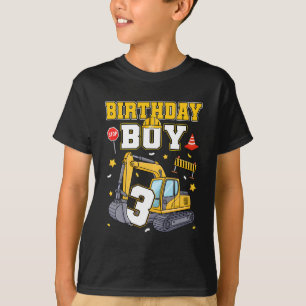 T-shirt Garçon de 3 ans pour 3e anniversaire Excavatrice T