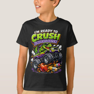 T-shirt Garçon de maternelle camion monstre retour à l'éco