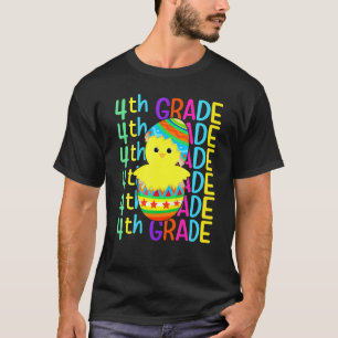 T-shirt Garçon de Pâques de quatrième année Chicken Crack