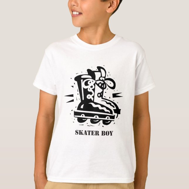T-shirt Garçon de patineur - roller (Devant)